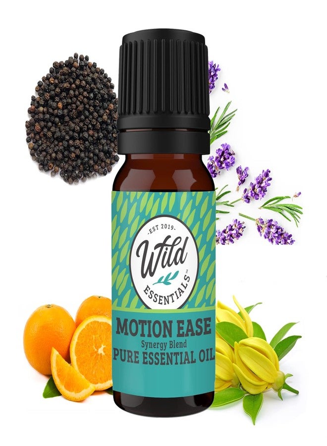 mEssentials Wild Essentials Motion Ease 100% Pure Essential Oil Synergy Blend, 10ml, Formula for Motion Sickness, Nausea, Upset Stomach, Vertigo, Dizzy, seasick, carsick. Made and Bottled in The USA (1) - Image 1
